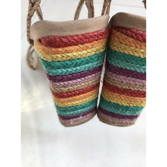 Revolve X Raye Cherie Rainbow Jute Strappy Sandals - Picture 11 of 12